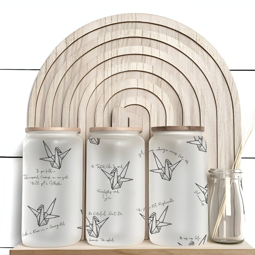 Manacled Frosted Glass Tumbler 16oz